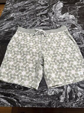 Katin Iris Hybrid 18” Trunks Desert Sage Green Mens Size 34 NWOT